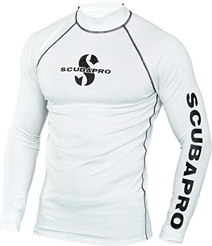 Used ScubaPro Men's UPF 50 Long Sleeve Rash Guard - Medium - Ice - DIPNDIVE