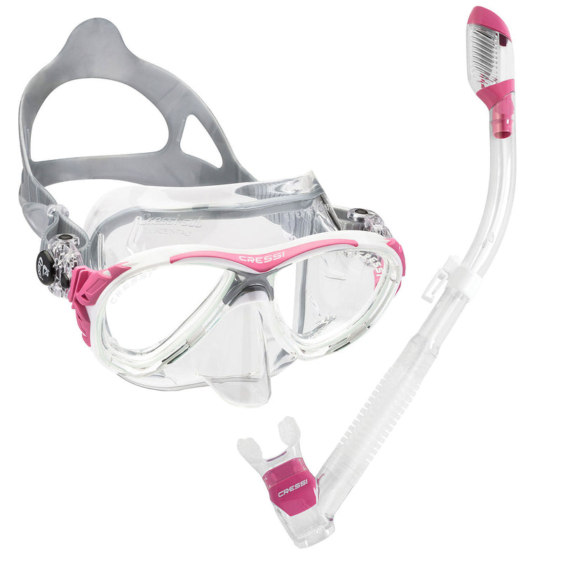Cressi Eyes Evolution Crystal Mask Dry Snorkel Package - DIPNDIVE