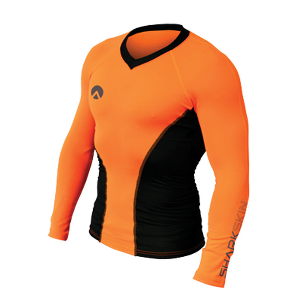 Open Box Sharkskin Performance Pro Top Long Sleeve-2X-Small Orange - DIPNDIVE