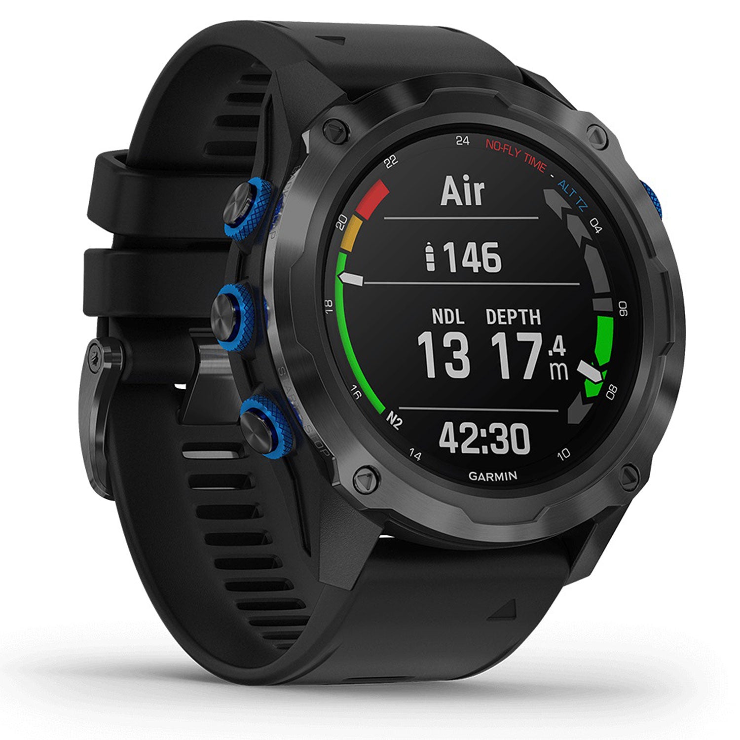 Garmin Descent Mk2i Titanium Carbon Gray DLC with Black Band - DIPNDIVE