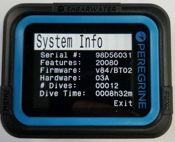 USED Shearwater Research Peregrine Dive Computer - DIPNDIVE