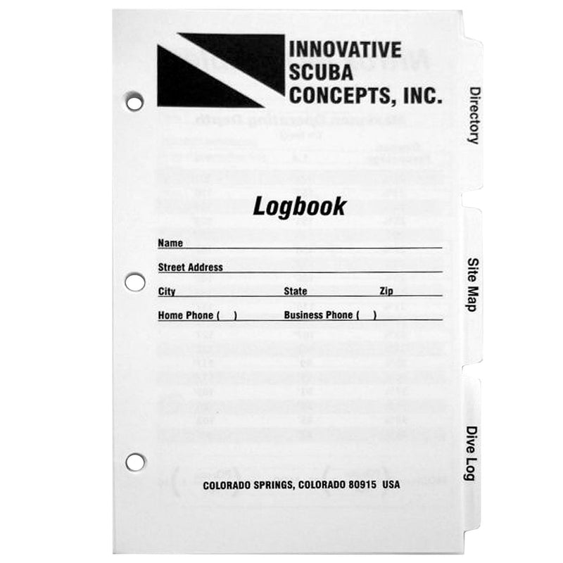 Innovative 3-Ring Log Book Replacement Pages 58 Page - DIPNDIVE
