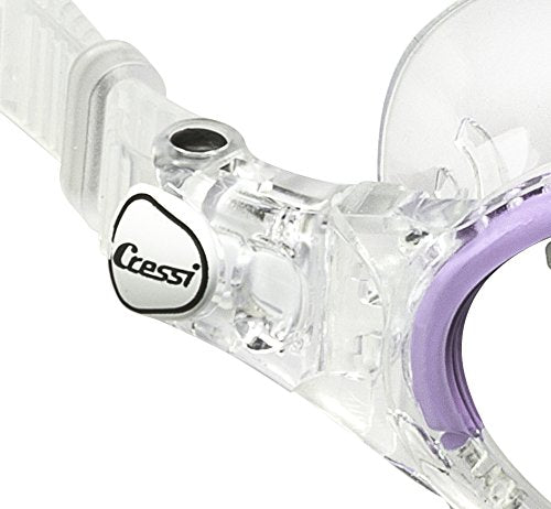 Used Cressi Moon Kids Dive Mask, Clear / Lilac - DIPNDIVE