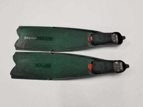 Used Seac Talent Medium-Long Scuba Dive Fins - Camo Green - 41/42 (8 - 8.5) - DIPNDIVE