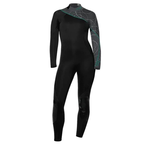 Used Bare 5mm Womens Elate Dive Wetsuit-Grey -02 - DIPNDIVE