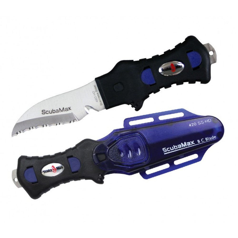 Scuba Max KN-200 420SS Rounded Tip Scuba Knife - DIPNDIVE