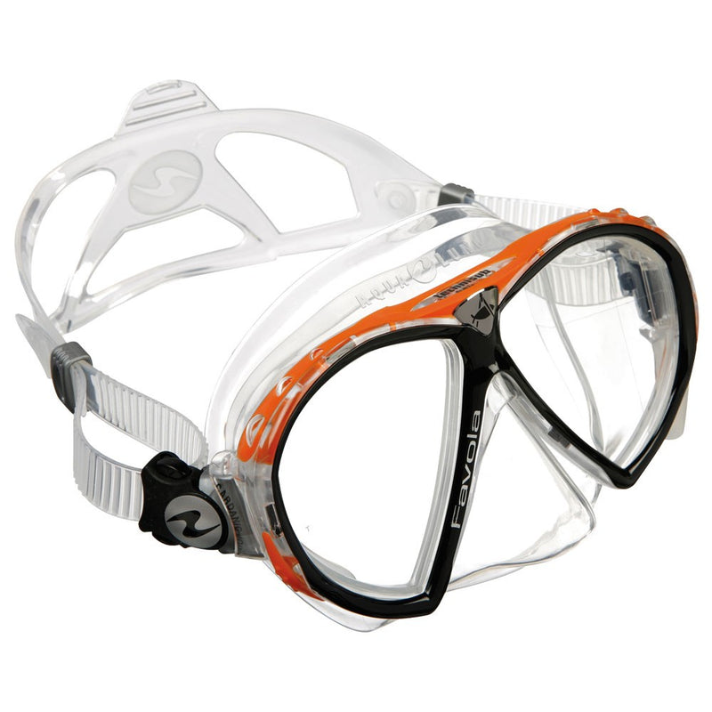 Aqua Lung Favola Double Lens Dive Mask - Orange - DIPNDIVE