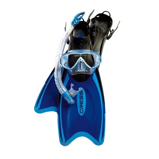 Cressi Palau Kids Long Fins Snorkel Mask Bag Set - DIPNDIVE