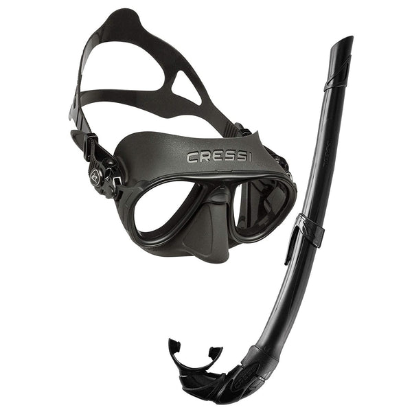 Open Box Cressi Calibro And Corsica Snorkel Combo - Black - DIPNDIVE