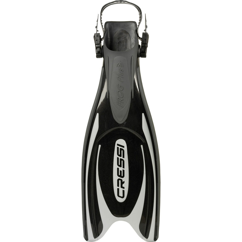 Open Box Cressi Frog Plus Open Heel Fins - Black-XSmall / Small Men's:3-6 Women's:4-7 - DIPNDIVE