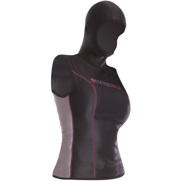 Used Sharkskin Womens Chillproof Dive Vest With Hood-Medium 6 -US Size - DIPNDIVE