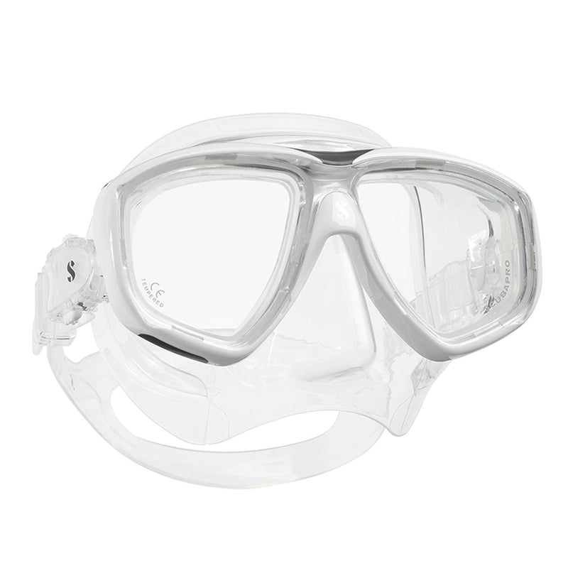 Open Box ScubaPro Flux Twin Dive Mask - White - DIPNDIVE