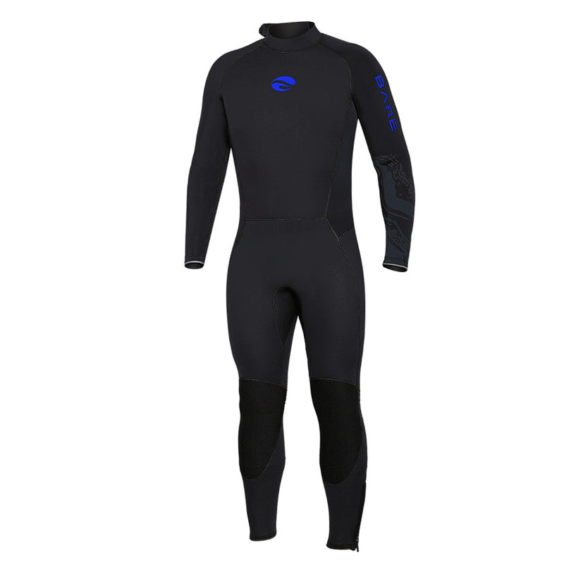 Open Box Bare Mens 3mm Velocity Ultra Full Wetsuit-Blue-Medium Large Short - DIPNDIVE