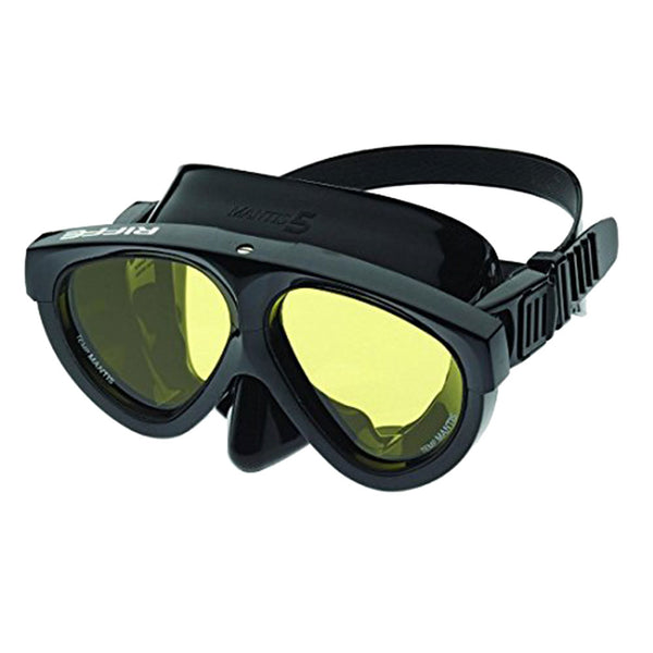 Used Riffe Mantis 5 Mask (Black w/Amber Lens) - DIPNDIVE