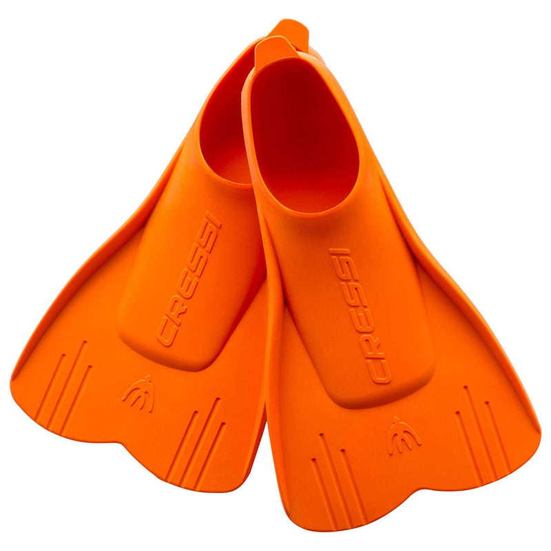Used Cressi Kids Mini Light Floating Swim Fins - Orange, Size - 23/24 - DIPNDIVE
