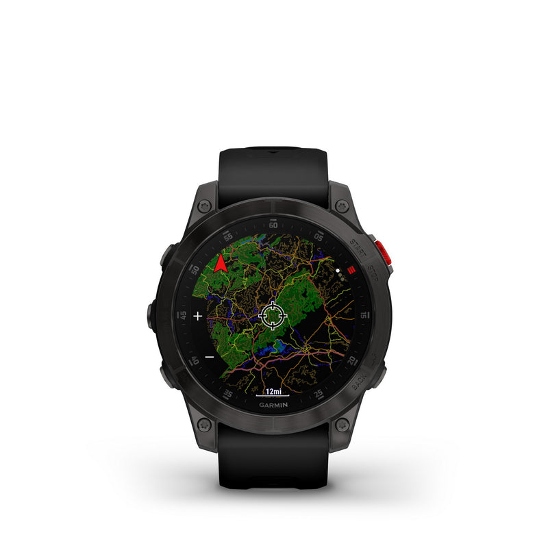 Garmin Epix Premium Outdoor Smartwatch - Sapphire - Black Titanium - DIPNDIVE