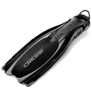 Open Box Cressi Reaction EBS Open Heel Dive Fins - Black / Silver, Size: Medium/Large - US M:9-10 / W:11-12 - DIPNDIVE