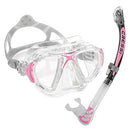 Used Cressi Nano Mask Alpha Dry Adult Size Snorkel Packages - Pink - DIPNDIVE