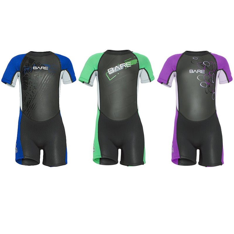 Bare 2mm Youth Tadpole Shorty Wetsuit - DIPNDIVE