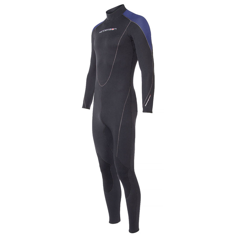 Open Box Henderson Man Thermoprene Jumpsuit (Back Zip) 5mm Scuba Wetsuit - Black / Blue - Medium - DIPNDIVE