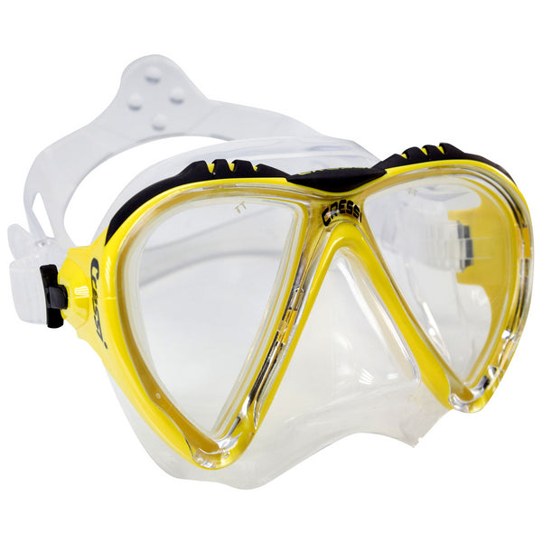 Open Box Cressi Lince Adult Size Scuba Mask, Yellow - DIPNDIVE