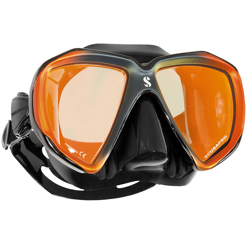 Used ScubaPro Spectra Mask Black Bronze Mirrored Lens - DIPNDIVE