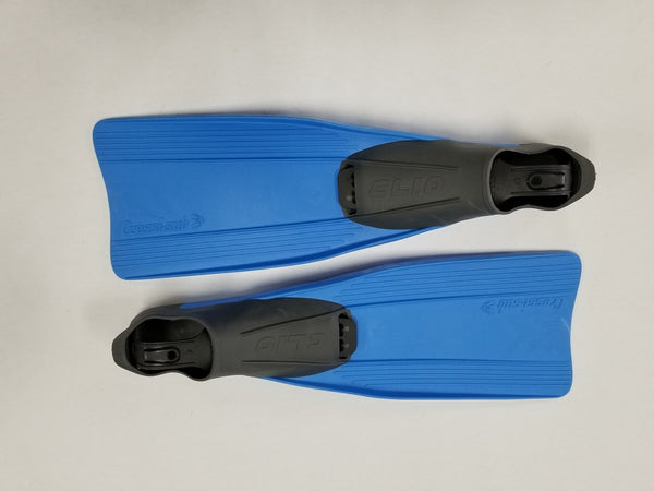 Used Cressi Clio Full Foot Fins - Blue - 7-8 (41/42) - DIPNDIVE