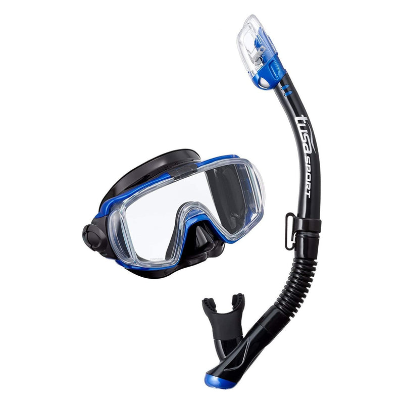 Open Box Tusa Visio Tri-Ex Adult Combo - Metallic Blue/Black - DIPNDIVE