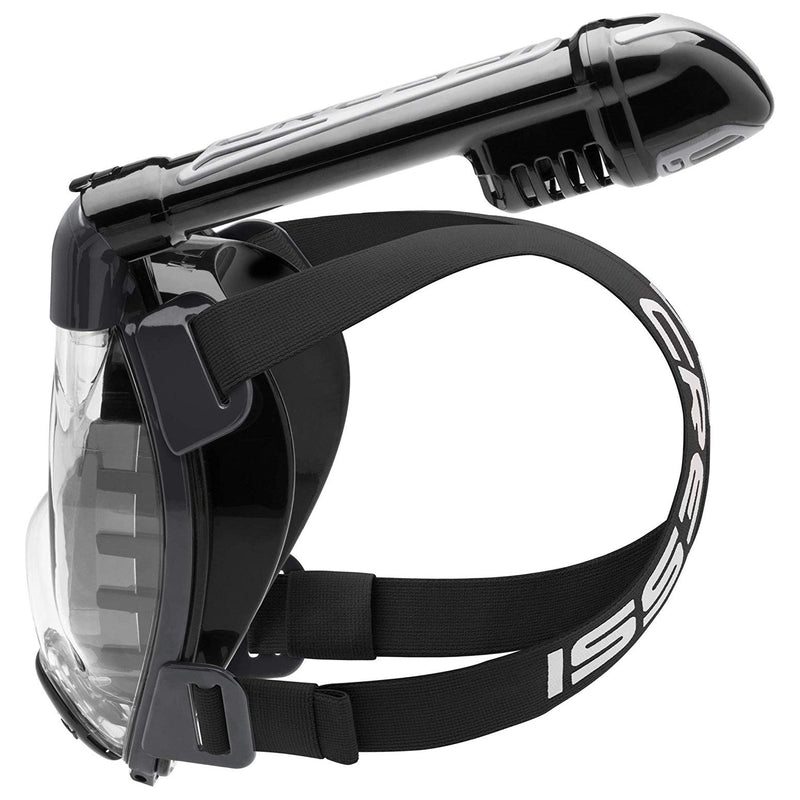 Open Box Cressi Duke Dry Full Face Mask, Black/Black, Size: Small/Medium - DIPNDIVE