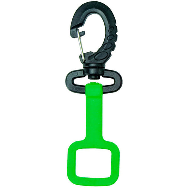 Open Box Innovative Scuba Concepts Rubber Octo-Holder With Clip (Green) - DIPNDIVE