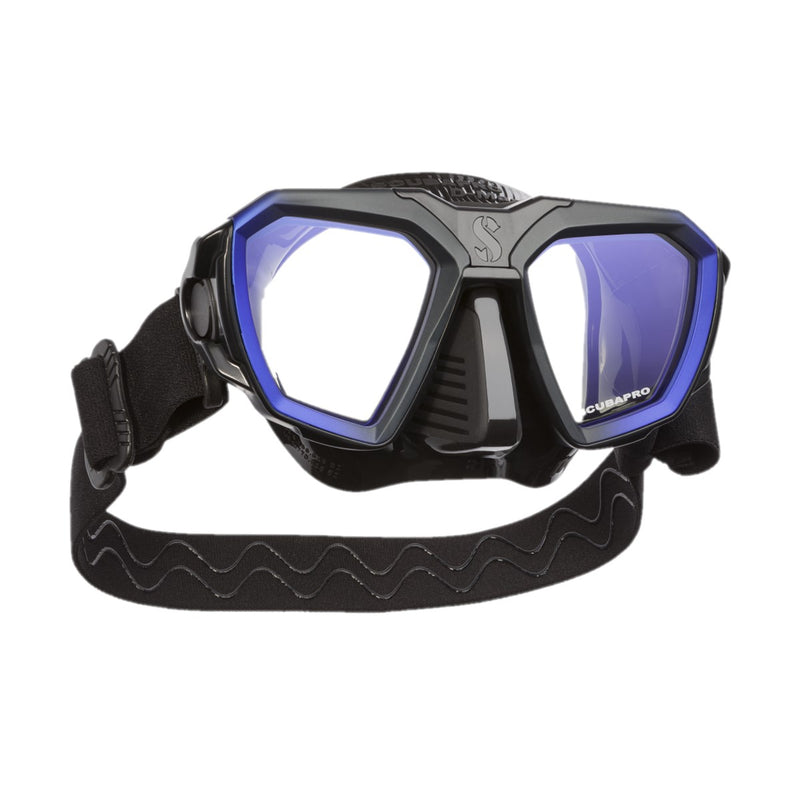 Open Box ScubaPro D-Mask Diving Mask - Black/Blue, Size: Medium - DIPNDIVE
