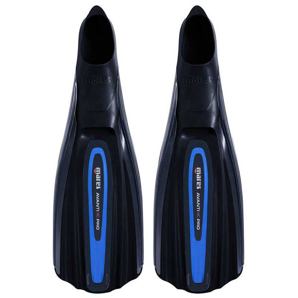 Open Box Mares Avanti HC Pro Full Foot Fins-Black / Blue-44-45, US 10.5-11.5 - DIPNDIVE