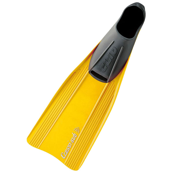 Open Box Cressi Clio Kids Full Foot Fins-Yellow-1/2 (33/34) - DIPNDIVE