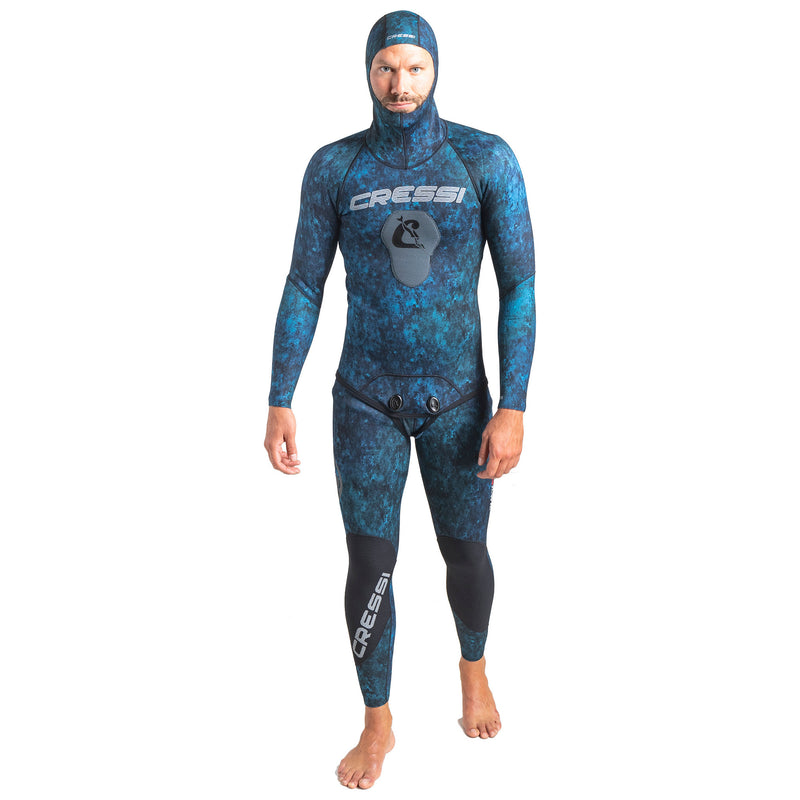 Open Box Cressi 2mm Man Tokugawa Nylon Two-Piece Wetsuit With Hood - Small - DIPNDIVE