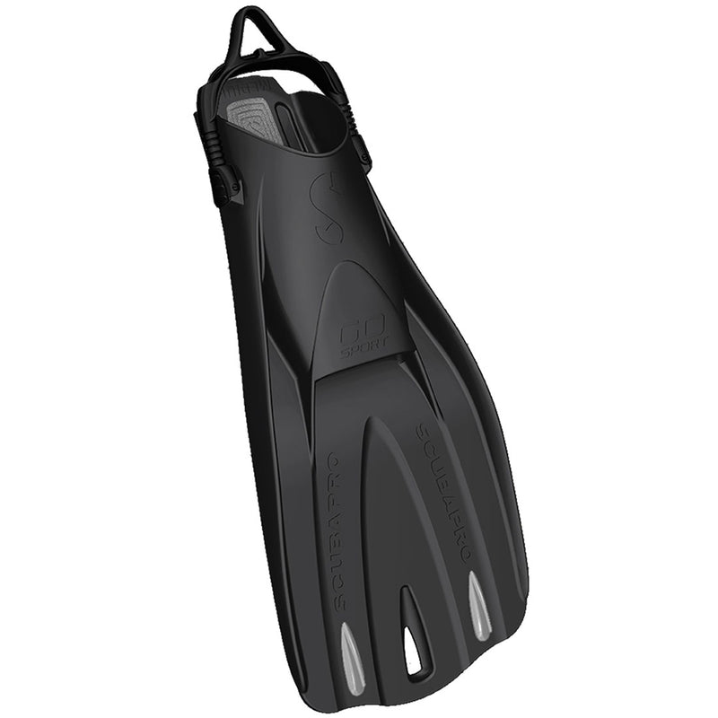 Open Box ScubaPro GO Sport Dive Fins, Black, Size: Small - DIPNDIVE