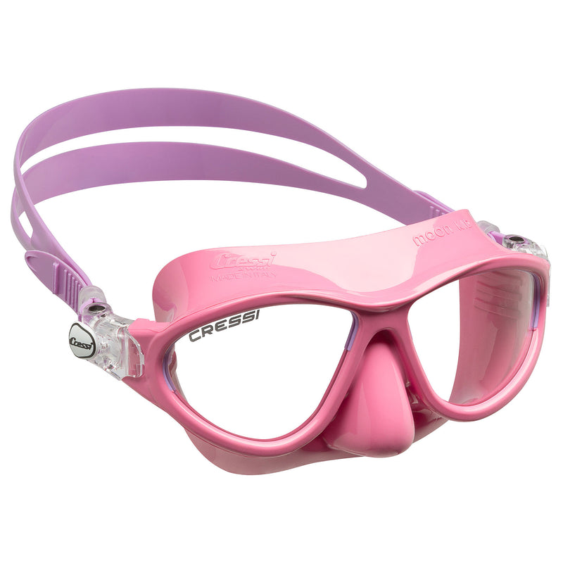 Used Cressi Moon Kids Dive Mask, Pink / Lilac - DIPNDIVE