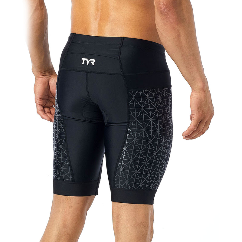 Used TYR Men's 9"" Competitor Tri Short-Black / Black-Medium - DIPNDIVE