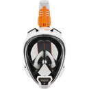 Used Ocean Reef ARIA QR+ Full Face Snorkeling Mask, White, Size: Small/Medium - DIPNDIVE