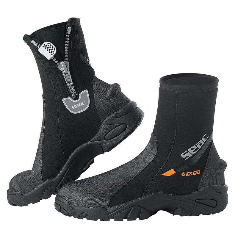 Open Box Seac 6mm HD Wetsuit Boots with Side Zipper, Size: X-Large - DIPNDIVE