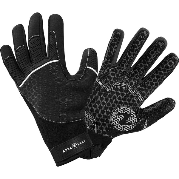 Used Aqua Lung Velocity Dive Gloves, Color: Black, Size: Large - DIPNDIVE