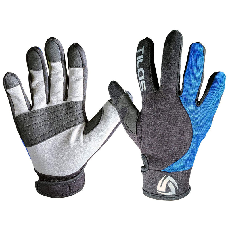 Open Box Tilos 1.5mm Tropical X Mesh Gloves - Blue - SM - DIPNDIVE