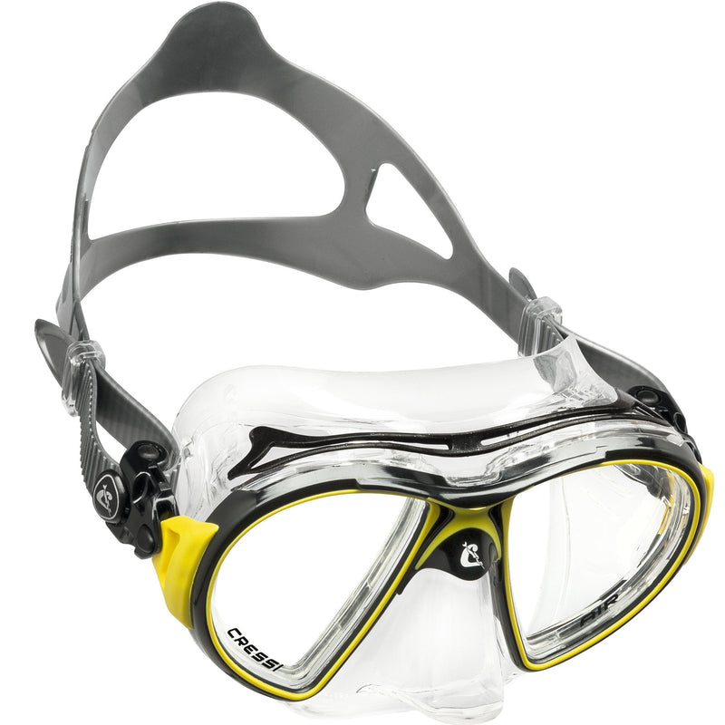Open Box Cressi Air Scuba Mask-Black / Yellow - DIPNDIVE