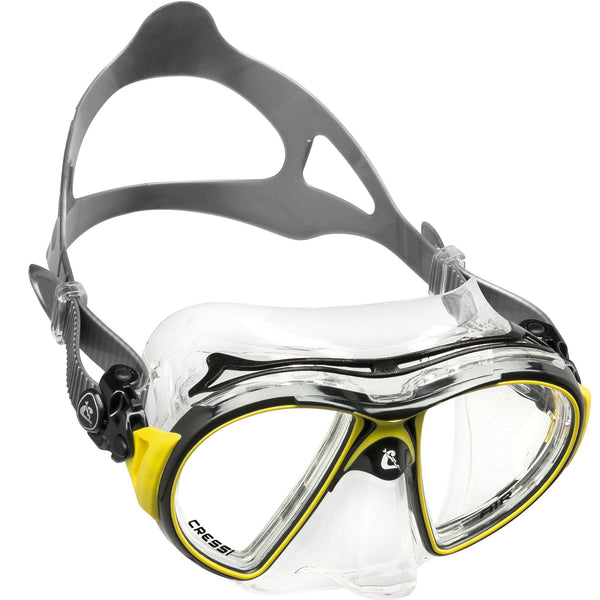 Used Cressi Air Scuba Mask-Black / Yellow - DIPNDIVE