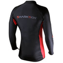 Open Box Sharkskin Mens Chillproof Long Sleeve Full Zip Shirt-LG-Black / Red - DIPNDIVE