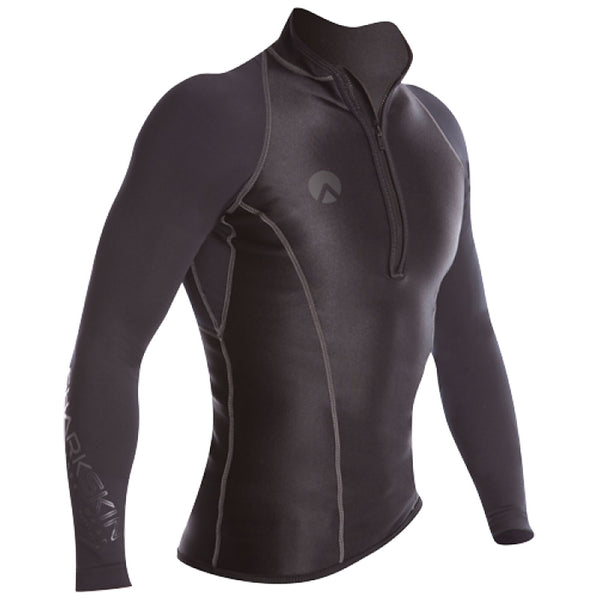 Open Box Sharkskin Mens Performance Wear Long Sleeve, Black, Size: 3X-Large - DIPNDIVE