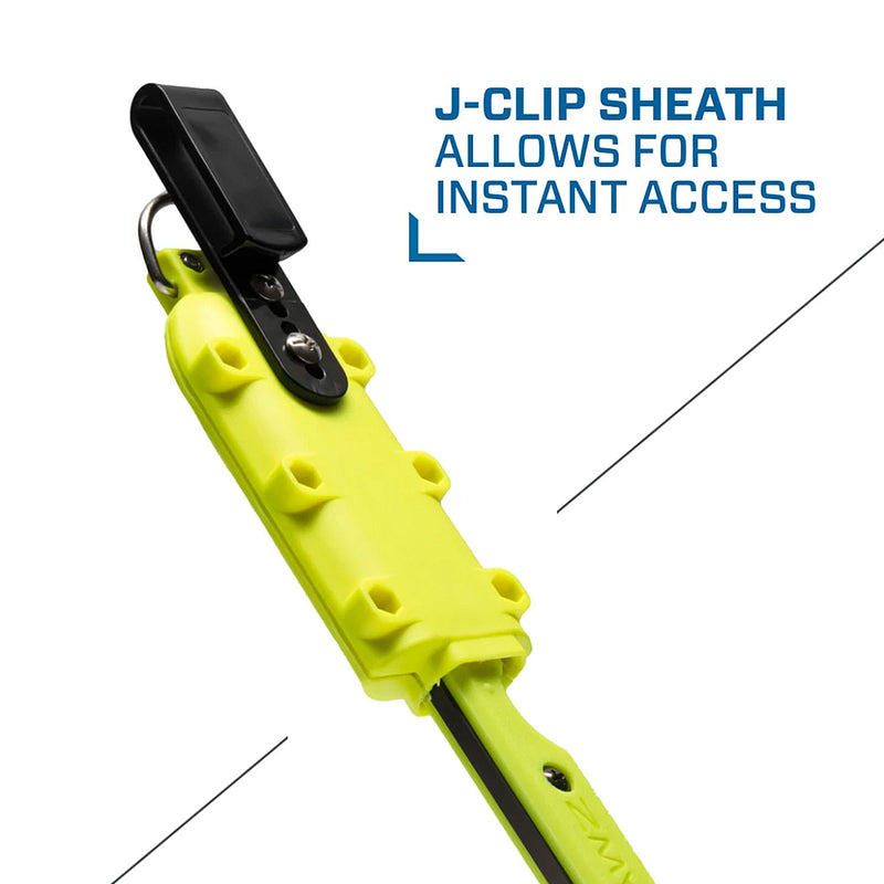 Open Box ScubaPro JAWZ Ti Scuba Dive Knife - Black/Yellow - DIPNDIVE