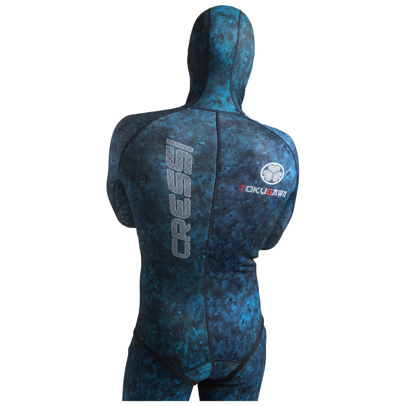 Open Box Cressi 2mm Man Tokugawa Nylon Two-Piece Wetsuit With Hood - Medium - DIPNDIVE