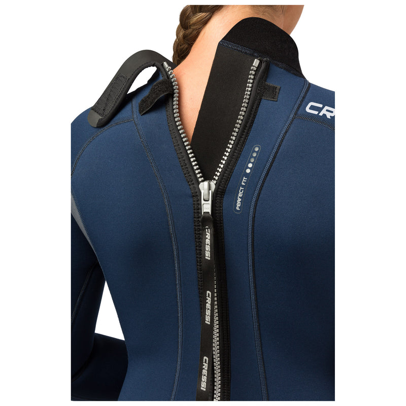 Open Box Cressi 3mm Ladys Fast Full Wetsuit Back-Zip, Size: Medium - DIPNDIVE