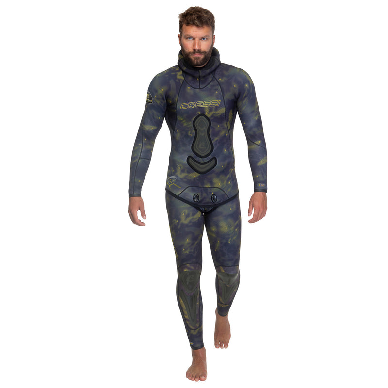 Used Cressi 5mm Mans 2-piece Freediving Wetsuit - Camou - Large/4 - DIPNDIVE