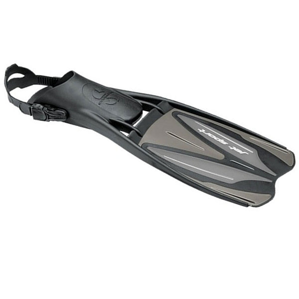 Open Box ScubaPro Jet Sport Fins - Open Heel - Black Gray - Large - DIPNDIVE